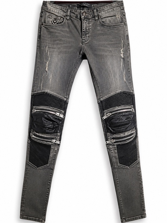 Philipp Plein Other - PHILIPP PLEIN Leather & Denim Pants – Authentic – Size 32 – Luxury Designer